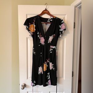 French Connection Floral Wrap Mini Dress. Size US 6.